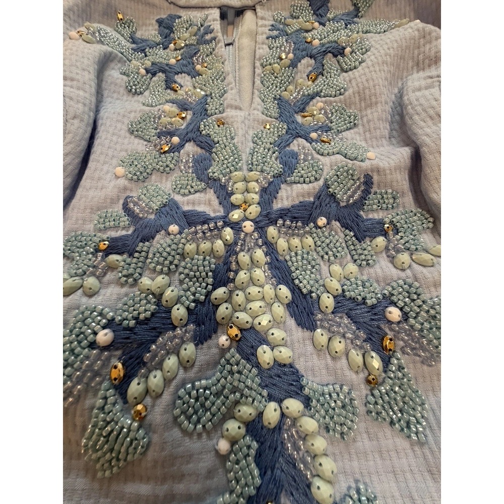 Lilly Pulitzer Jena Shift Dress Coastal Baby Blue Beaded Corals Embellishment 2 - Picture 3 of 16